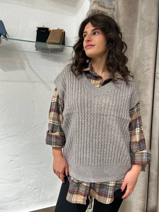 GILET IN LANETTA