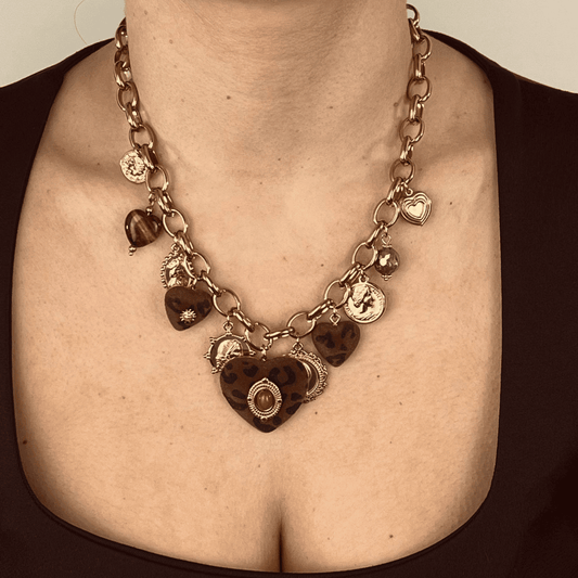 COLLANA LEOPARD HEART