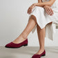 Ballerina Donna Bordeaux Scamosciato Tacco 10 - Art 504