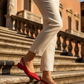 Morablu 3191 Sol Soft Rosso Sandalo Basso Tacco 20