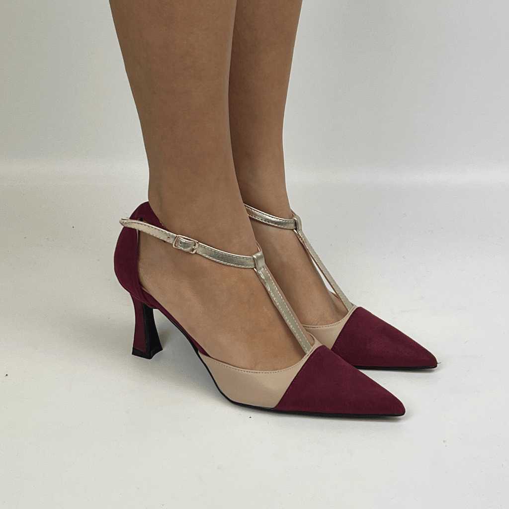 MORABLU 3753 VELVET BORDEAUX/SOL NUDE/ KING PLATINO