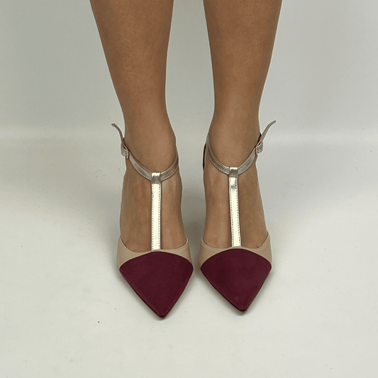MORABLU 3753 VELVET BORDEAUX/SOL NUDE/ KING PLATINO