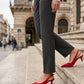 MORABLU 3861 CAMOSCIO PELLE ROSSO FIBIA TACCO 50