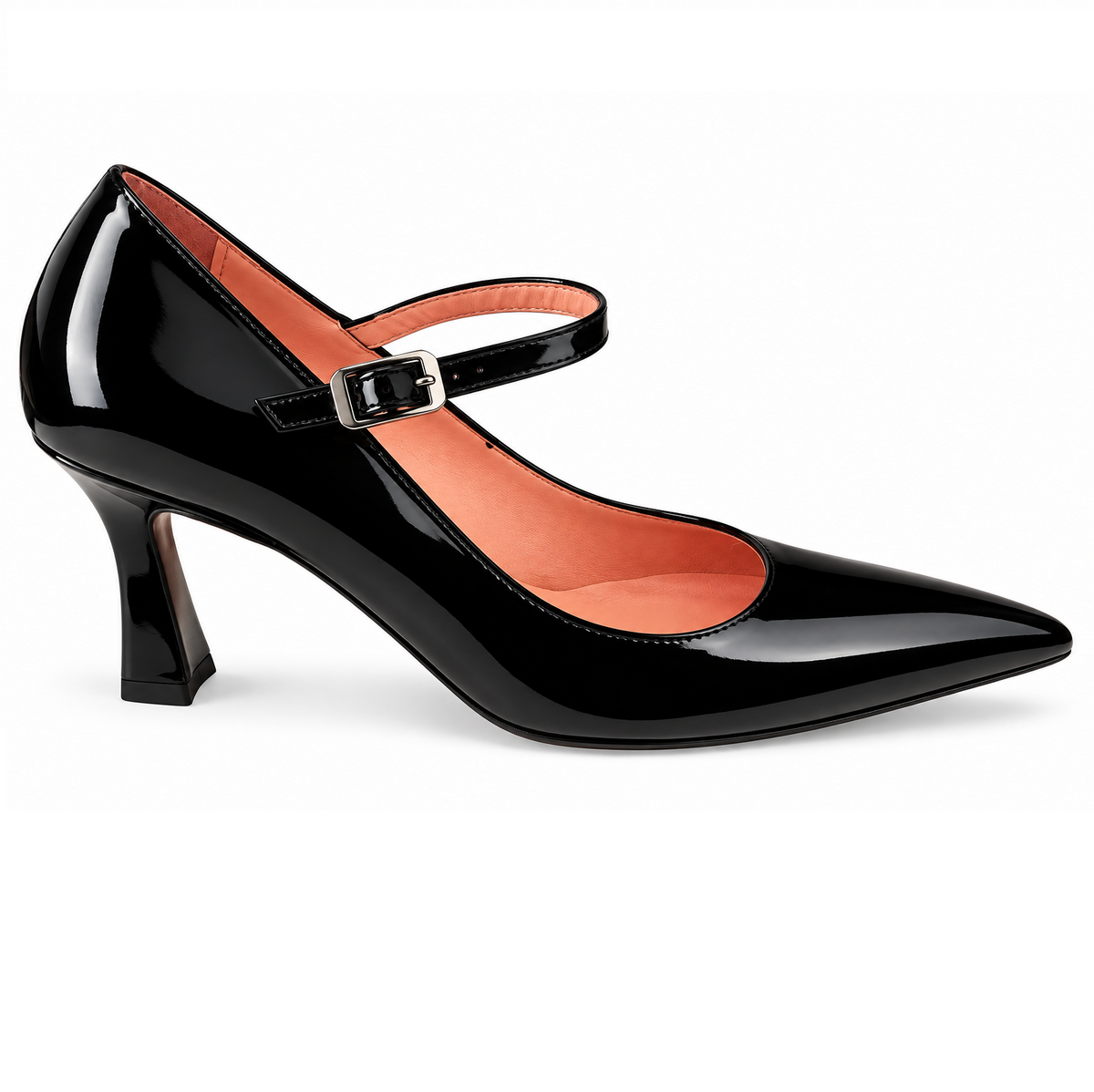Décolleté Donna Vernice Nero con laccio Tacco 70 mm - Art 3472