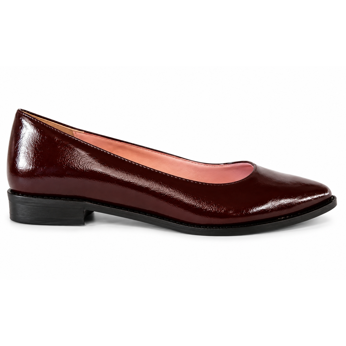 Ballerina Donna Marrone Vernice Tacco 10 - Art 504
