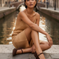 Décolleté Donna Velvet Moka con fibia Tacco 50 mm - Art 4086