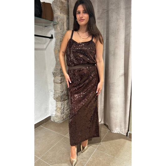 COMPLETO GONNA E CANOTTA CON PAILLETTES
