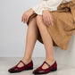 Mocassino Donna Bordeaux Scamosciato con Punta in Vernice Marrone - Art 505