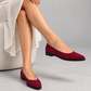 Ballerina Donna Bordeaux Scamosciato Tacco 10 - Art 504