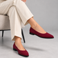 Ballerina Donna Bordeaux Scamosciato Tacco 10 - Art 504